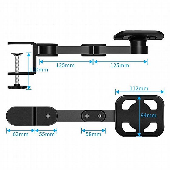 ���� ������ ����� �� ��������� ���� Aluminum Triangle Arm Support Desk Mount ���� LaTera
