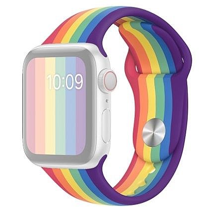 ����� ������� ����  Rainbow Silicone Band ���� LaTera ����� ��� ����: Apple Watch 42mm/44mm/45mm (��� Rainbow)