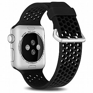 רצועת סיליקון מדגם Two Tone Honeycomb Silicone Band מבית LaTera לשעון חכם מדגם: Apple Watch 42mm/44mm/45mm (צבע Black) רצועת סיליקון מדגם Two Tone Honeycomb Silicone Band מבית LaTera לשעון חכם מדגם: Apple Watch 42mm/44mm/45mm (צבע Black)