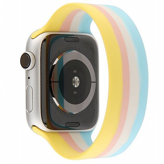 ����� ������� ����  Rainbow Solo Silicone Band ���� LaTera ����� ��� ����: Apple Watch 42mm/44mm/45mm (��� Yellow Rainbow)