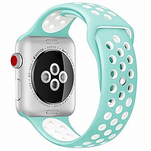 רצועת סיליקון מדגם Sport Silicone Band מבית LaTera לשעון חכם מדגם: Apple Watch 38mm/40mm/41mm (צבע White/Green) רצועת סיליקון מדגם Sport Silicone Band מבית LaTera לשעון חכם מדגם: Apple Watch 38mm/40mm/41mm (צבע White/Green)