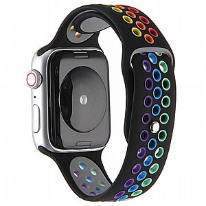רצועת סיליקון מדגם Rainbow Sport Silicone Band מבית LaTera לשעון חכם מדגם: Apple Watch 38mm/40mm/41mm (צבע Black) רצועת סיליקון מדגם Rainbow Sport Silicone Band מבית LaTera לשעון חכם מדגם: Apple Watch 38mm/40mm/41mm (צבע Black)