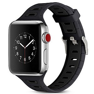 רצועת סיליקון מדגם T-Shape Two Color Silicone Band מבית LaTera לשעון חכם מדגם: Apple Watch 38mm/40mm/41mm (צבע Black) רצועת סיליקון מדגם T-Shape Two Color Silicone Band מבית LaTera לשעון חכם מדגם: Apple Watch 38mm/40mm/41mm (צבע Black)