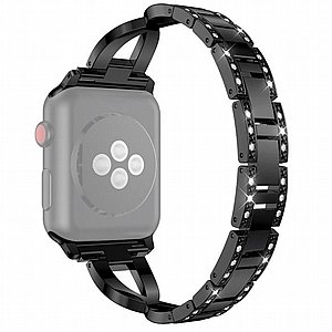 רצועת מתכת מדגם Colorful Diamond Steel Band מבית LaTera לשעון חכם מדגם: Apple Watch 42mm/44mm/45mm (צבע Black) רצועת מתכת מדגם Colorful Diamond Steel Band מבית LaTera לשעון חכם מדגם: Apple Watch 42mm/44mm/45mm (צבע Black)
