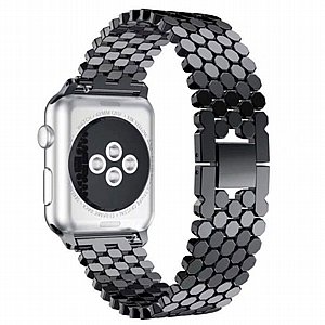 ����� ���� ���� Honeycomb Diamond Steel Band ���� LaTera ����� ��� ����: Apple Watch 38mm/40mm/41mm (��� Black)
