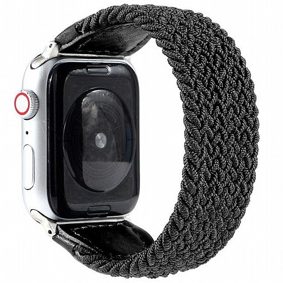 ����� �� / ������ ���� Braided Nylon Band ���� LaTera ����� ��� ����: Apple Watch 38mm/40mm/41mm (��� Black)