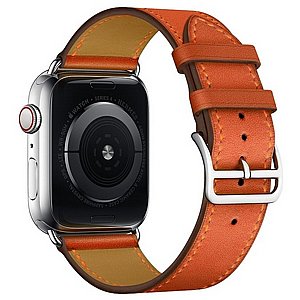 רצועת עור מדגם Replacement Leather Band מבית LaTera לשעון חכם מדגם: Apple Watch 42mm/44mm/45mm (צבע Orange) רצועת עור מדגם Replacement Leather Band מבית LaTera לשעון חכם מדגם: Apple Watch 42mm/44mm/45mm (צבע Orange)
