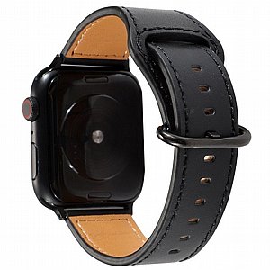 ����� ��� ���� Solid Genuine Leather Band ���� LaTera ����� ��� ����: Apple Watch 38mm/40mm/41mm (��� Black)