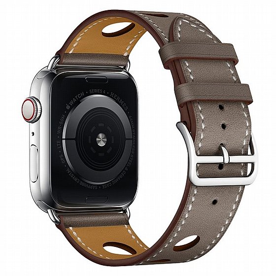 ����� ��� ����  Fashionable Circle Leather Band ���� LaTera ����� ��� ����: Apple Watch 38mm/40mm/41mm (��� Grey)