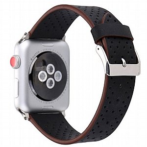 רצועת עור מדגם Fashion Genuine Leather Band מבית LaTera לשעון חכם מדגם: Apple Watch 38mm/40mm/41mm (צבע Black) רצועת עור מדגם Fashion Genuine Leather Band מבית LaTera לשעון חכם מדגם: Apple Watch 38mm/40mm/41mm (צבע Black)