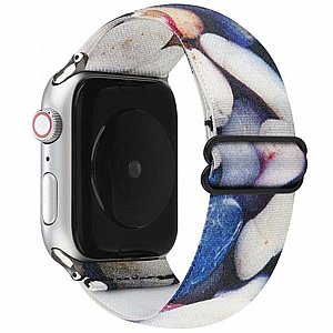רצועת בד / ניילון מדגם Ethnic Style Nylon Band מבית LaTera לשעון חכם מדגם: Apple Watch 38mm/40mm/41mm (צבע Blue/White) רצועת בד / ניילון מדגם Ethnic Style Nylon Band מבית LaTera לשעון חכם מדגם: Apple Watch 38mm/40mm/41mm (צבע Blue/White)