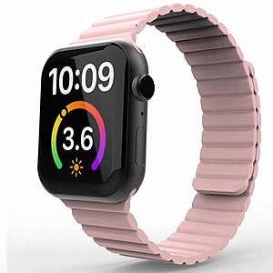 רצועת סיליקון מדגם Magnetic Loop Silicone Band מבית LaTera לשעון חכם מדגם: Apple Watch 38mm/40mm/41mm (צבע Pink) רצועת סיליקון מדגם Magnetic Loop Silicone Band מבית LaTera לשעון חכם מדגם: Apple Watch 38mm/40mm/41mm (צבע Pink)