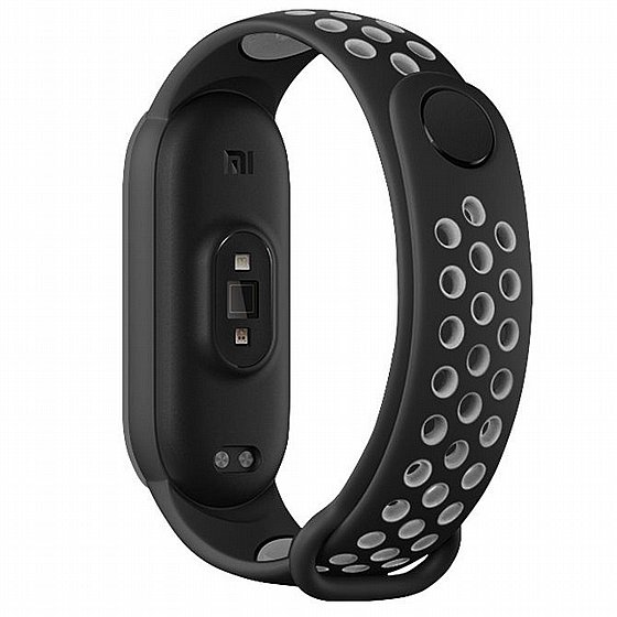 ����� ������� ���� Sports Breathable Silicone Band ���� LaTera ����� ��� ����: Xiaomi Mi Band 5 / 6 (��� Black/Gray)