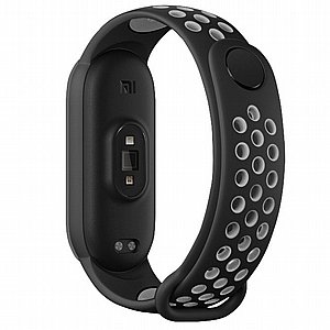 רצועת סיליקון מדגם Sports Breathable Silicone Band מבית LaTera לשעון חכם מדגם: Xiaomi Mi Band 5 / 6 (צבע Black/Gray) רצועת סיליקון מדגם Sports Breathable Silicone Band מבית LaTera לשעון חכם מדגם: Xiaomi Mi Band 5 / 6 (צבע Black/Gray)