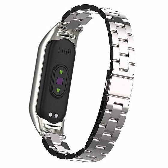 ����� ���� ���� Double Spring Steel Band ���� LaTera ����� ��� ����: Xiaomi Mi Band 3 / 4 (��� Silver)