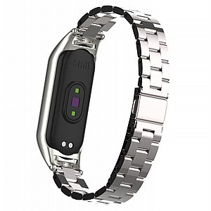 רצועת מתכת מדגם Double Spring Steel Band מבית LaTera לשעון חכם מדגם: Xiaomi Mi Band 3 / 4 (צבע Silver) רצועת מתכת מדגם Double Spring Steel Band מבית LaTera לשעון חכם מדגם: Xiaomi Mi Band 3 / 4 (צבע Silver)
