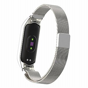 ����� ���� ���� Milano Magnetic Steel Band ���� LaTera ����� ��� ����: Xiaomi Mi Band 3 / 4 (��� Silver)