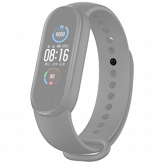 ����� ������� ���� Solid Color Silicone Band ���� LaTera ����� ��� ����: Xiaomi Mi Band 5 / 6 (��� Gray)