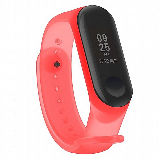����� ������� ���� Colorful Translucent Silicone Band ���� LaTera ����� ��� ����: Xiaomi Mi Band 3 / 4 (��� Red)