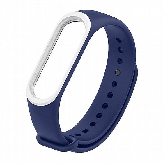 ����� ������� ���� Colorful Silicone Band ���� LaTera ����� ��� ����: Xiaomi Mi Band 3 / 4 (��� Dark Blue/White)