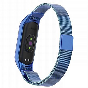 רצועת מתכת מדגם Milano Magnetic Steel Band מבית LaTera לשעון חכם מדגם: Xiaomi Mi Band 5 / 6 (צבע Blue) רצועת מתכת מדגם Milano Magnetic Steel Band מבית LaTera לשעון חכם מדגם: Xiaomi Mi Band 5 / 6 (צבע Blue)