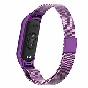 רצועת מתכת מדגם Milano Magnetic Steel Band מבית LaTera לשעון חכם מדגם: Xiaomi Mi Band 5 / 6 (צבע Purple) רצועת מתכת מדגם Milano Magnetic Steel Band מבית LaTera לשעון חכם מדגם: Xiaomi Mi Band 5 / 6 (צבע Purple)