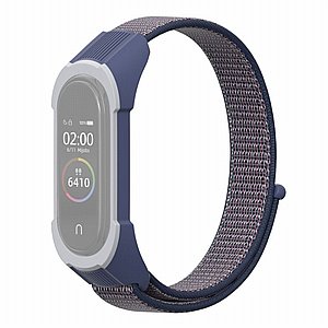רצועת בד / ניילון מדגם Replacement Strap Nylon Band מבית LaTera לשעון חכם מדגם: Xiaomi Mi Band 3 / 4 (צבע Blue/Blue Grey) רצועת בד / ניילון מדגם Replacement Strap Nylon Band מבית LaTera לשעון חכם מדגם: Xiaomi Mi Band 3 / 4 (צבע Blue/Blue Grey)