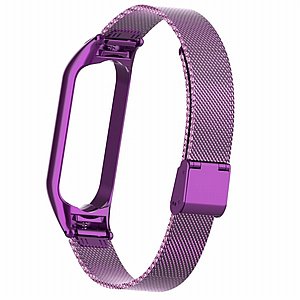 רצועת מתכת מדגם Mesh Solid Steel Band מבית LaTera לשעון חכם מדגם: לשעון חכם מדגם: Xiaomi Mi Band 5 / 6 (צבע Purple) רצועת מתכת מדגם Mesh Solid Steel Band מבית LaTera לשעון חכם מדגם: לשעון חכם מדגם: Xiaomi Mi Band 5 / 6 (צבע Purple)