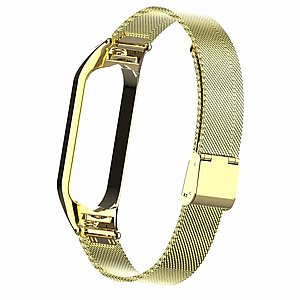 רצועת מתכת מדגם Mesh Solid Steel Band מבית LaTera לשעון חכם מדגם: Xiaomi Mi Band 5 / 6 (צבע Imitation Gold) רצועת מתכת מדגם Mesh Solid Steel Band מבית LaTera לשעון חכם מדגם: Xiaomi Mi Band 5 / 6 (צבע Imitation Gold)