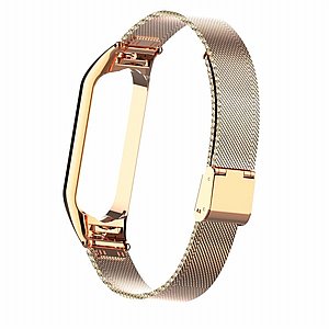 רצועת מתכת מדגם Mesh Solid Steel Band מבית LaTera לשעון חכם מדגם: Xiaomi Mi Band 3 / 4 (צבע Rose Gold) רצועת מתכת מדגם Mesh Solid Steel Band מבית LaTera לשעון חכם מדגם: Xiaomi Mi Band 3 / 4 (צבע Rose Gold)