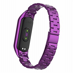 רצועת מתכת מדגם Double Spring Steel Band מבית LaTera לשעון חכם מדגם: Xiaomi Mi Band 5 / 6 (צבע Purple) רצועת מתכת מדגם Double Spring Steel Band מבית LaTera לשעון חכם מדגם: Xiaomi Mi Band 5 / 6 (צבע Purple)