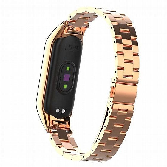 ����� ���� ���� Double Spring Steel Band ���� LaTera ����� ��� ����: Xiaomi Mi Band 3 / 4 (��� Rose Gold)