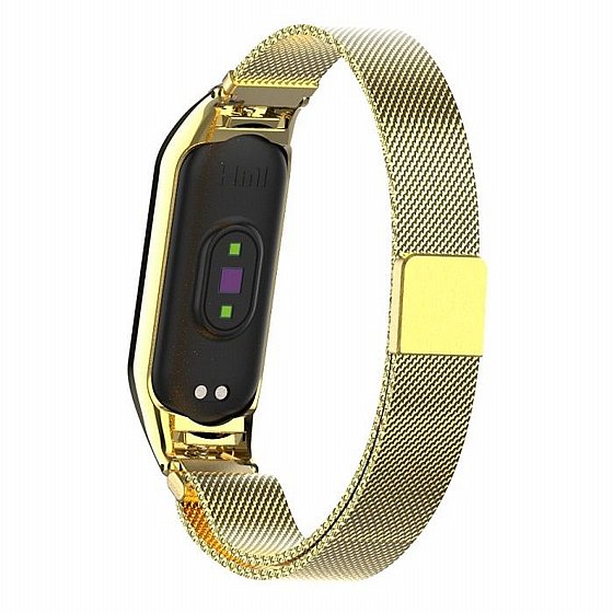����� ���� ���� Milano Magnetic Steel Band ���� LaTera ����� ��� ����: Xiaomi Mi Band 3 / 4 (��� Gold)