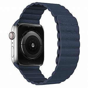 ����� ��� ����   Two Loop Magnetic Leather Band ���� LaTera ����� ��� ����: Apple Watch 38mm/40mm/41mm (��� Navy Blue)