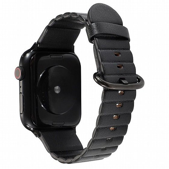 ����� ��� ����   Loop Stripes Leather Band ���� LaTera ����� ��� ����: Apple Watch 38mm/40mm/41mm (��� Black)
