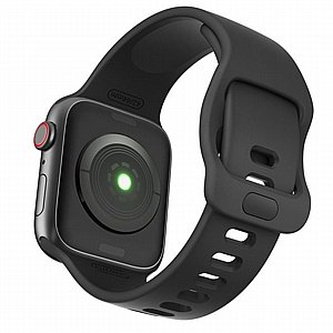 רצועת סיליקון מדגם Wrist Strap Silicone Band מבית LaTera לשעון חכם מדגם: Apple Watch 42mm/44mm/45mm (צבע Black) רצועת סיליקון מדגם Wrist Strap Silicone Band מבית LaTera לשעון חכם מדגם: Apple Watch 42mm/44mm/45mm (צבע Black)