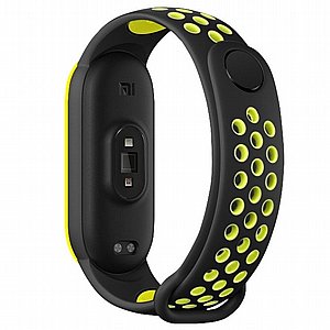 רצועת סיליקון מדגם Sports Breathable Silicone Band מבית LaTera לשעון חכם מדגם: Xiaomi Mi Band 5 / 6 (צבע Black/Lime) רצועת סיליקון מדגם Sports Breathable Silicone Band מבית LaTera לשעון חכם מדגם: Xiaomi Mi Band 5 / 6 (צבע Black/Lime)