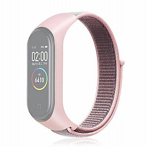 רצועת בד / ניילון מדגם Woven Strap Nylon Band מבית LaTera לשעון חכם מדגם: Xiaomi Mi Band 3 / 4 (צבע Pink) רצועת בד / ניילון מדגם Woven Strap Nylon Band מבית LaTera לשעון חכם מדגם: Xiaomi Mi Band 3 / 4 (צבע Pink)