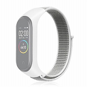 רצועת בד / ניילון מדגם Woven Strap Nylon Band מבית LaTera לשעון חכם מדגם: Xiaomi Mi Band 3 / 4 (צבע White) רצועת בד / ניילון מדגם Woven Strap Nylon Band מבית LaTera לשעון חכם מדגם: Xiaomi Mi Band 3 / 4 (צבע White)