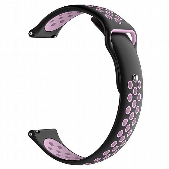 ����� ������� ����  Double Color Wrist Silicone Band ���� LaTera ����� ��� ����: Samsung Galaxy Watch  46mm (��� Black/Pink)
