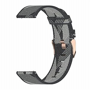 רצועת בד / ניילון מדגם Stripe Weave Nylon Band מבית LaTera לשעון חכם מדגם: Samsung Galaxy Watch 42mm (צבע Grey) רצועת בד / ניילון מדגם Stripe Weave Nylon Band מבית LaTera לשעון חכם מדגם: Samsung Galaxy Watch 42mm (צבע Grey)