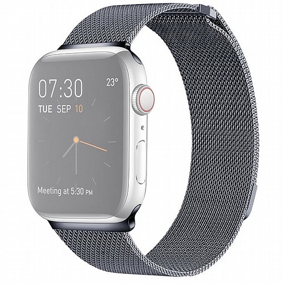 ����� ���� ���� Milanese Loop Magnetic Steel Band ���� LaTera ����� ��� ����: Apple Watch 42mm/44mm/45mm (��� Dark Gray)