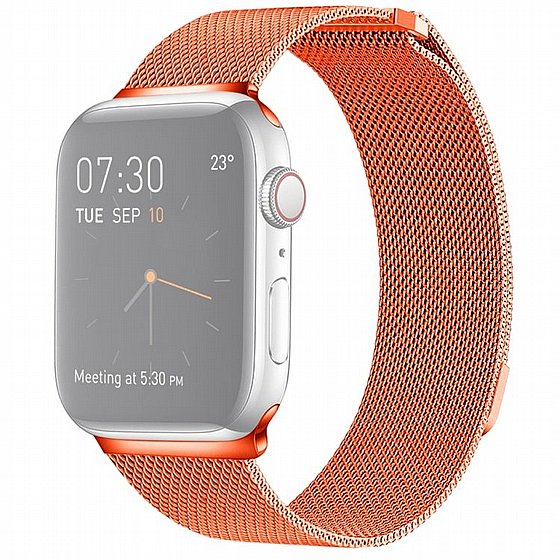 ����� ���� ���� Milanese Loop Magnetic Steel Band ���� LaTera ����� ��� ����: Apple Watch 38mm/40mm/41mm (��� Orange)