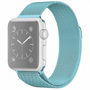 רצועת מתכת מדגם Milanese Loop Magnetic Steel Band מבית LaTera לשעון חכם מדגם: Apple Watch 42mm/44mm/45mm (צבע Turquoise) רצועת מתכת מדגם Milanese Loop Magnetic Steel Band מבית LaTera לשעון חכם מדגם: Apple Watch 42mm/44mm/45mm (צבע Turquoise)