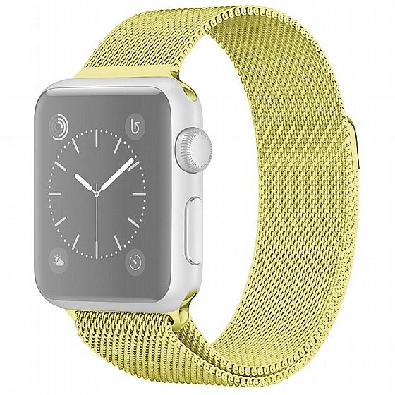 ����� ���� ���� Milanese Loop Magnetic Steel Band ���� LaTera ����� ��� ����: Apple Watch 42mm/44mm/45mm (��� Yellow)