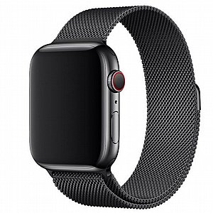 רצועת מתכת מדגם Milanese Loop Magnetic Steel Band מבית LaTera לשעון חכם מדגם: Apple Watch 42mm/44mm/45mm (צבע Black) רצועת מתכת מדגם Milanese Loop Magnetic Steel Band מבית LaTera לשעון חכם מדגם: Apple Watch 42mm/44mm/45mm (צבע Black)