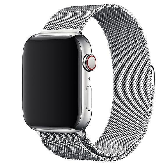 ����� ���� ���� Milanese Loop Magnetic Steel Band ���� LaTera ����� ��� ����: Apple Watch 38mm/40mm/41mm (��� Silver)