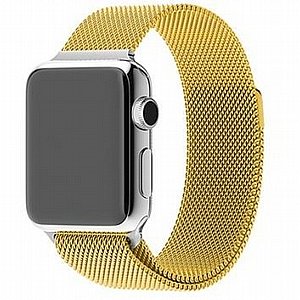 רצועת מתכת מדגם Milanese Loop Magnetic Steel Band מבית LaTera לשעון חכם מדגם: Apple Watch 38mm/40mm/41mm (צבע Gold) רצועת מתכת מדגם Milanese Loop Magnetic Steel Band מבית LaTera לשעון חכם מדגם: Apple Watch 38mm/40mm/41mm (צבע Gold)