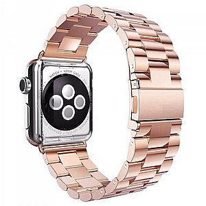 רצועת מתכת מדגם Three Straps Steel Band מבית LaTera לשעון חכם מדגם: Apple Watch 38mm/40mm/41mm (צבע Rose Gold) רצועת מתכת מדגם Three Straps Steel Band מבית LaTera לשעון חכם מדגם: Apple Watch 38mm/40mm/41mm (צבע Rose Gold)