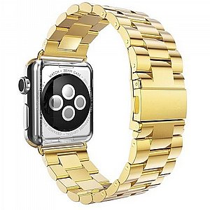 רצועת מתכת מדגם Three Straps Steel Band מבית LaTera לשעון חכם מדגם: Apple Watch 38mm/40mm/41mm (צבע Gold) רצועת מתכת מדגם Three Straps Steel Band מבית LaTera לשעון חכם מדגם: Apple Watch 38mm/40mm/41mm (צבע Gold)